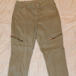 White House Black Market Olive Straight Leg Jeans